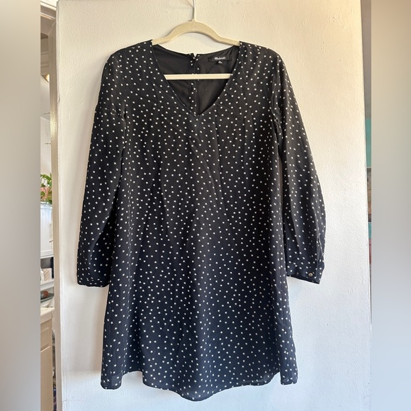 Madewell Dresses & Skirts - Madewell Black Star Print Long Sleeve Dress